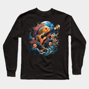 Angelfish Playing Guitar Long Sleeve T-Shirt